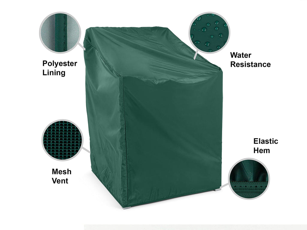Covermates Outdoor Chair Cover - Light Weight Material, Weather Resistant, Elastic Hem, Seating And Chair Covers, 36W X 35D X 32H, Green