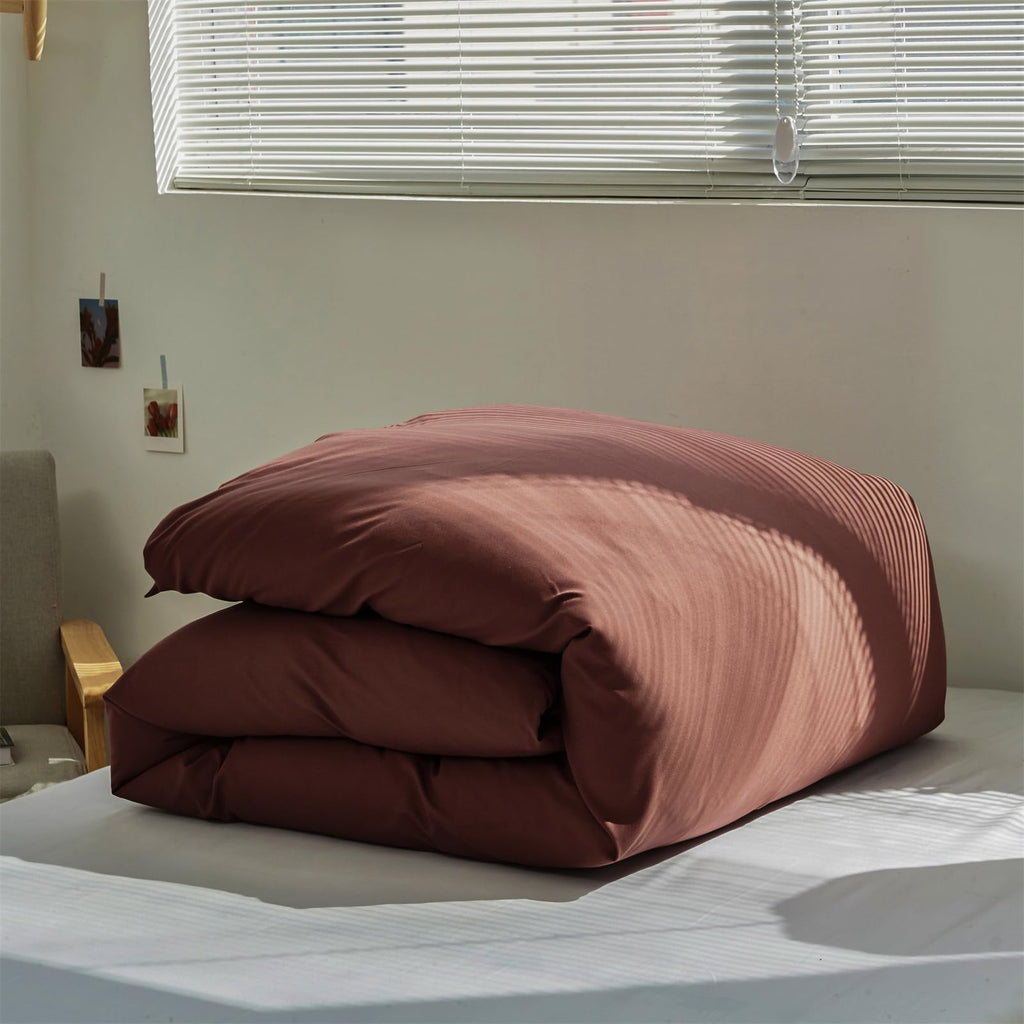 Karever Brick Red Comforter Set Full Clay Rust Red Color Bedding Set 3 Pieces Brown Marsala Color Women Rust Red Blanket Set Sol