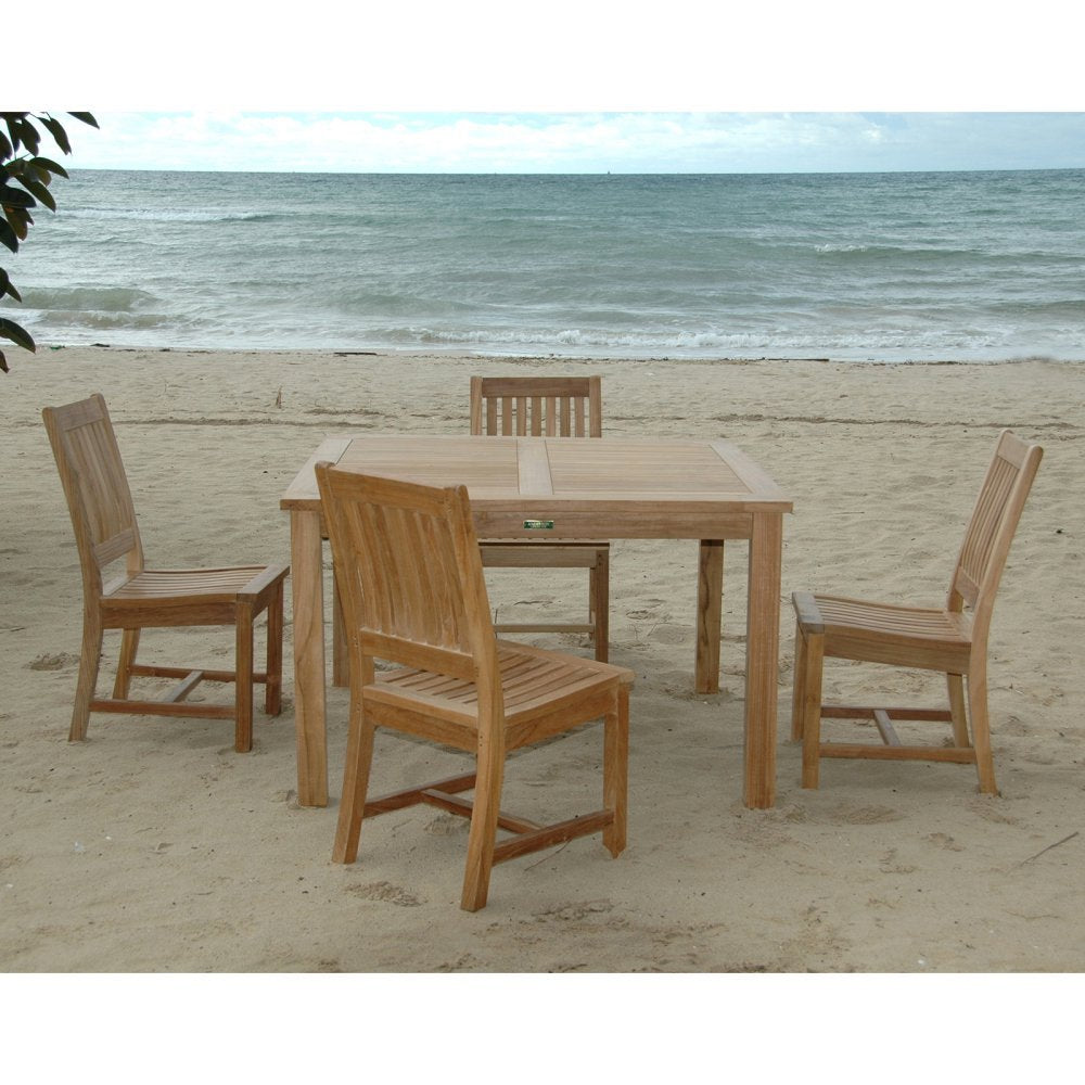 Anderson Teak Windsor Rialto Side Chair 5-Pieces Dining Table Set - Thumbnail 2