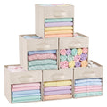 ShellKingdom Storage Bins, Foldable Fabric Storage Cubes with Clear Window
