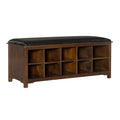 Linon Cape Anne Dark Walnut Bench, Brown, 45W x 17D x 19H