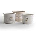 RGI Home Decorative Storage Baskets with Safari Animal Prints - Set of 3 Round Fabric Rope and Linen Organizer Bins for Nursery 