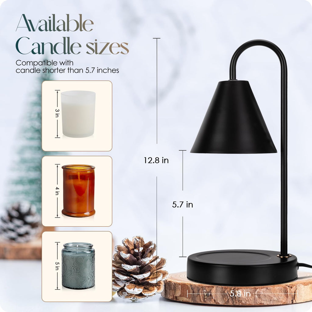 Aimoptg Candle Warmer Lamp,Electric Candle Warmer With Dimmable Light,Scented Wax Melter,No Smoke,Compatible With Various Jar,Wi