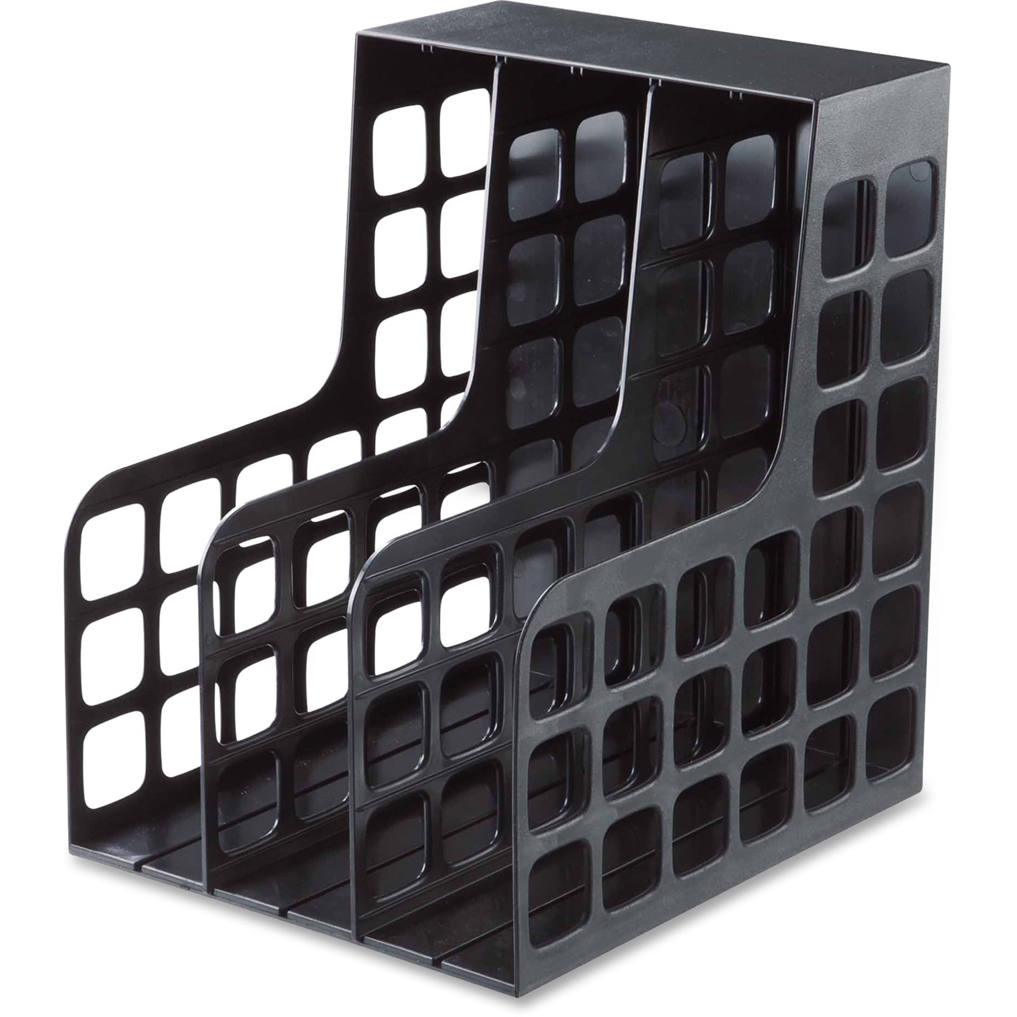 Pendaflex - Decorack Plastic Magazine File Two Snap-In Dividers 9 X 10 5/8 X 12 Black "Product Category: Desk Accessories & Workspace Organizers/Literature Display Racks & Holders"