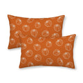 Fall Pillow Covers 12X20 Inch Set Of 2,Burnt Orange White Pumpkin Throw Pillows Case,Autumn Outdoor Decorative Square Linen Farm