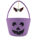 Halloween Basket for Kids, Trick or Treat Basket, Cute Pumpkin Candy Bucket, Boo Spooky Small Baskets, Jack O Lantern Bags for G