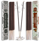 Trumiri Incense Sticks - Combo Pack of 40 Insence-Sticks - 20 White Sage + 20 Frankincense Myrrh - Insenses - Insents - Incents 
