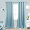KOUFALL 108 Inch Curtains 2 Panel Set,Floor to Ceiling Room Darkening Extra Long Living Room Curtains 108 Inches Long,Light Blue