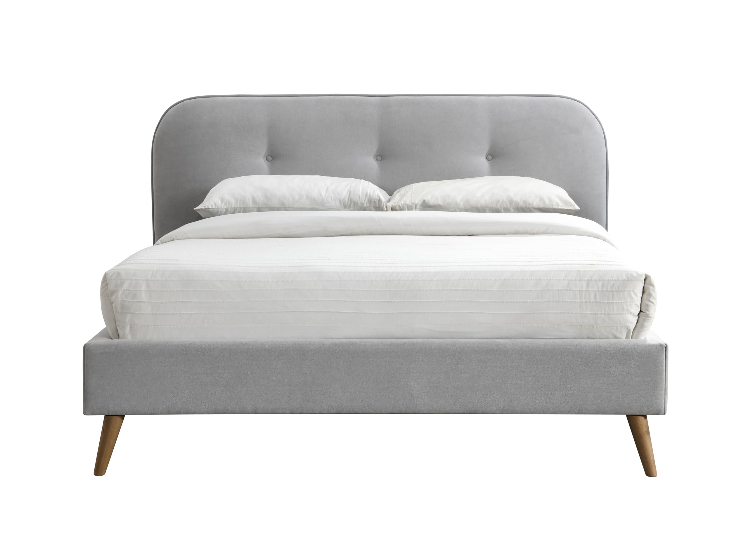 Acme Graves Button Tufted Fabric Platform Bed - Thumbnail 2