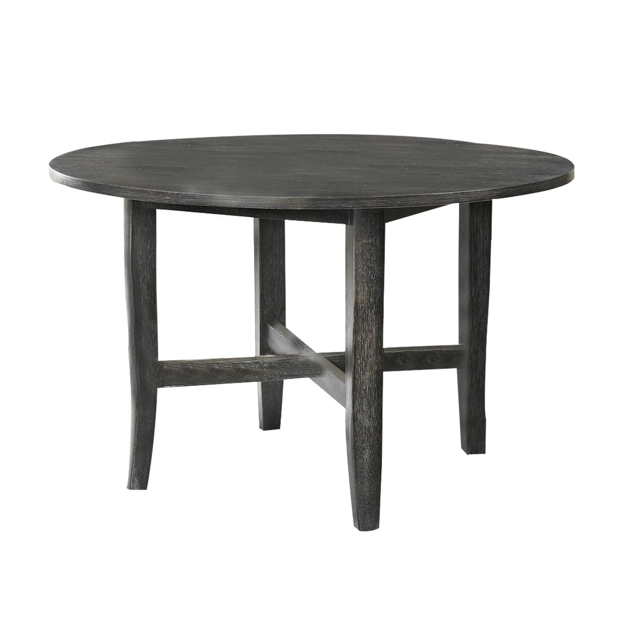 Benjara 47 Inch Round Wooden Dining Table