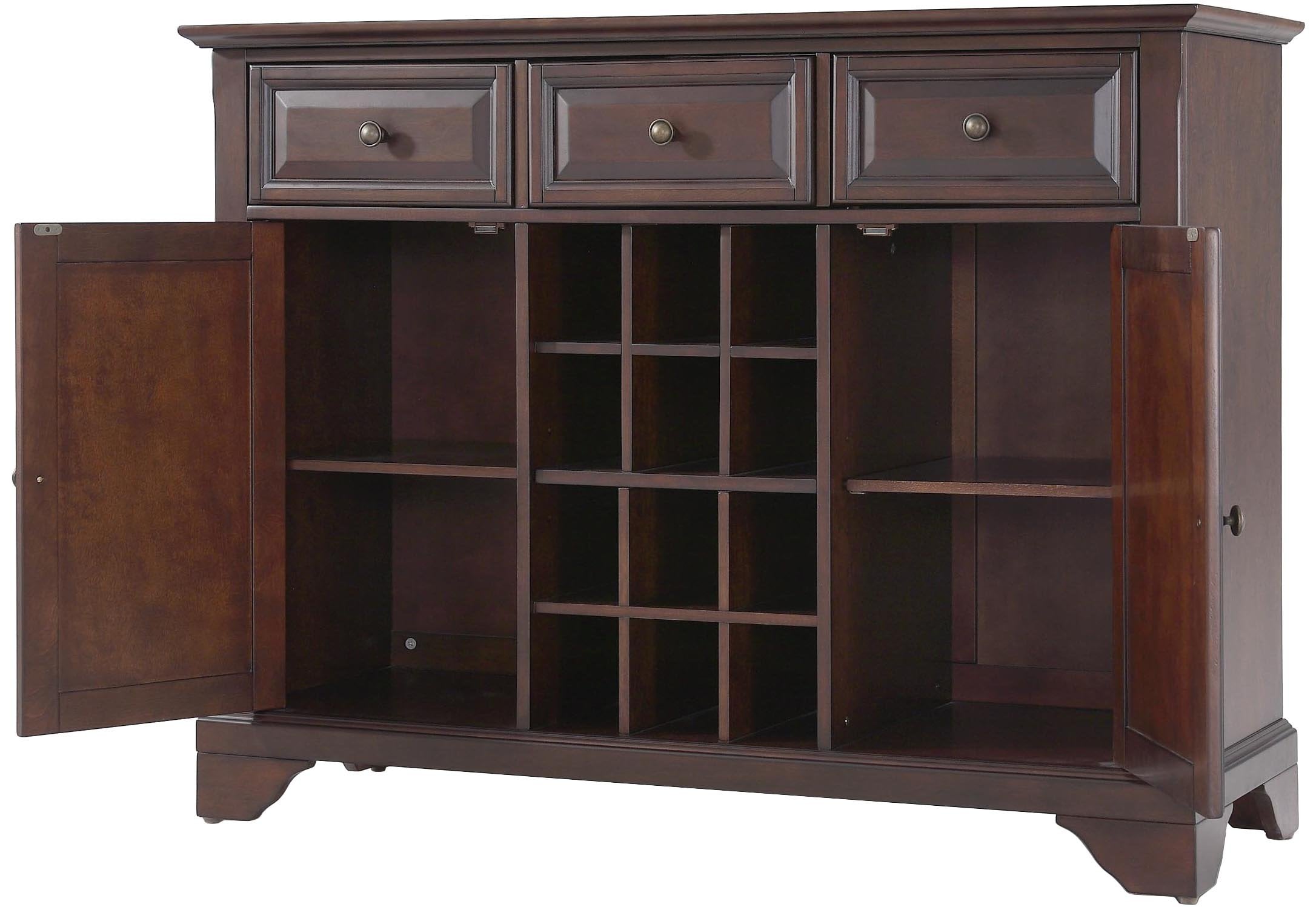 Crosley Furniture Lafayette Wine Buffet/Sideboard - Vintage Mahogany