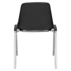 National Public Seating 8100 Series Poly Shell Stacking Chair Black Polypropylene 8110