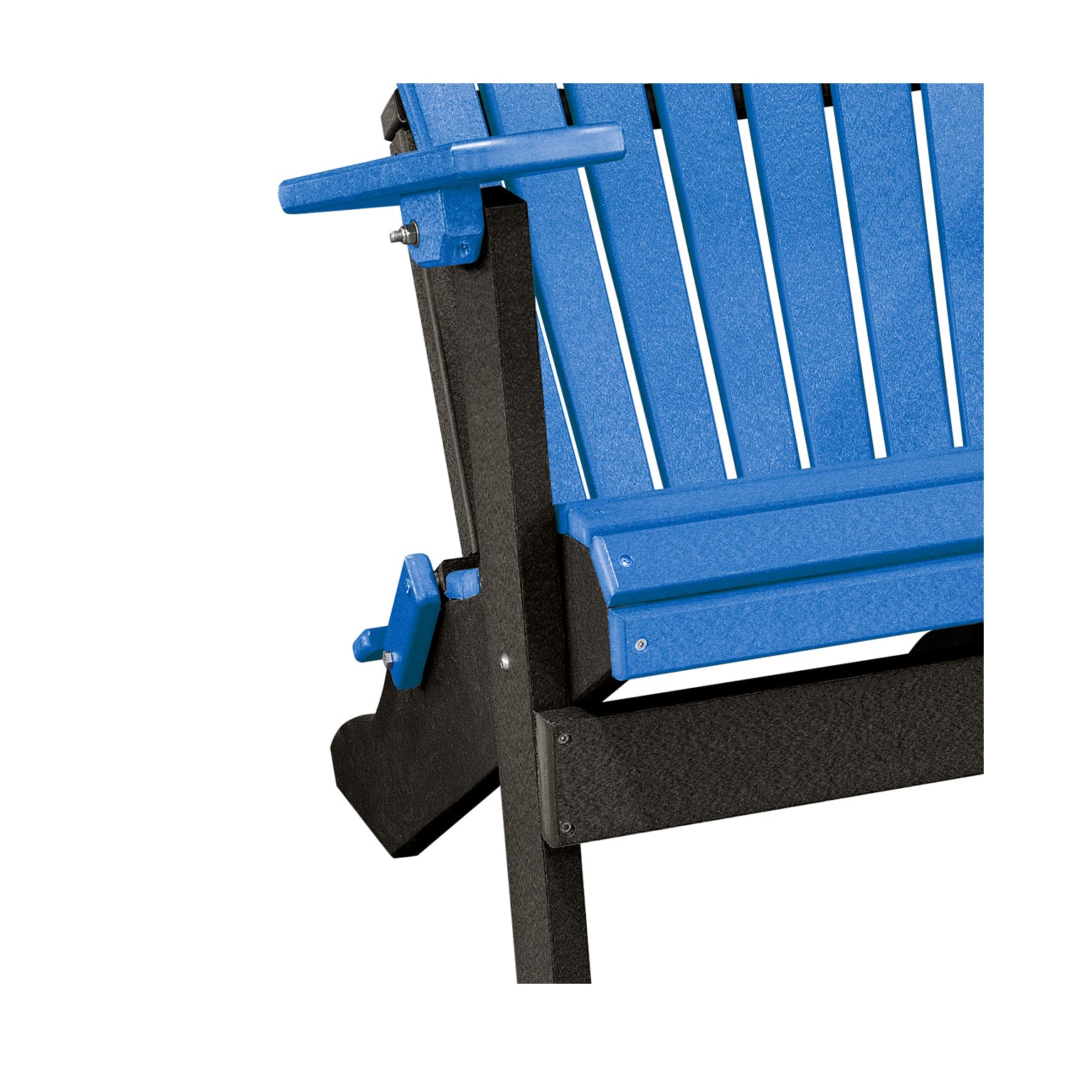 American Furniture Classics 519BBK Folding Adirondack Chair, Blue and Black