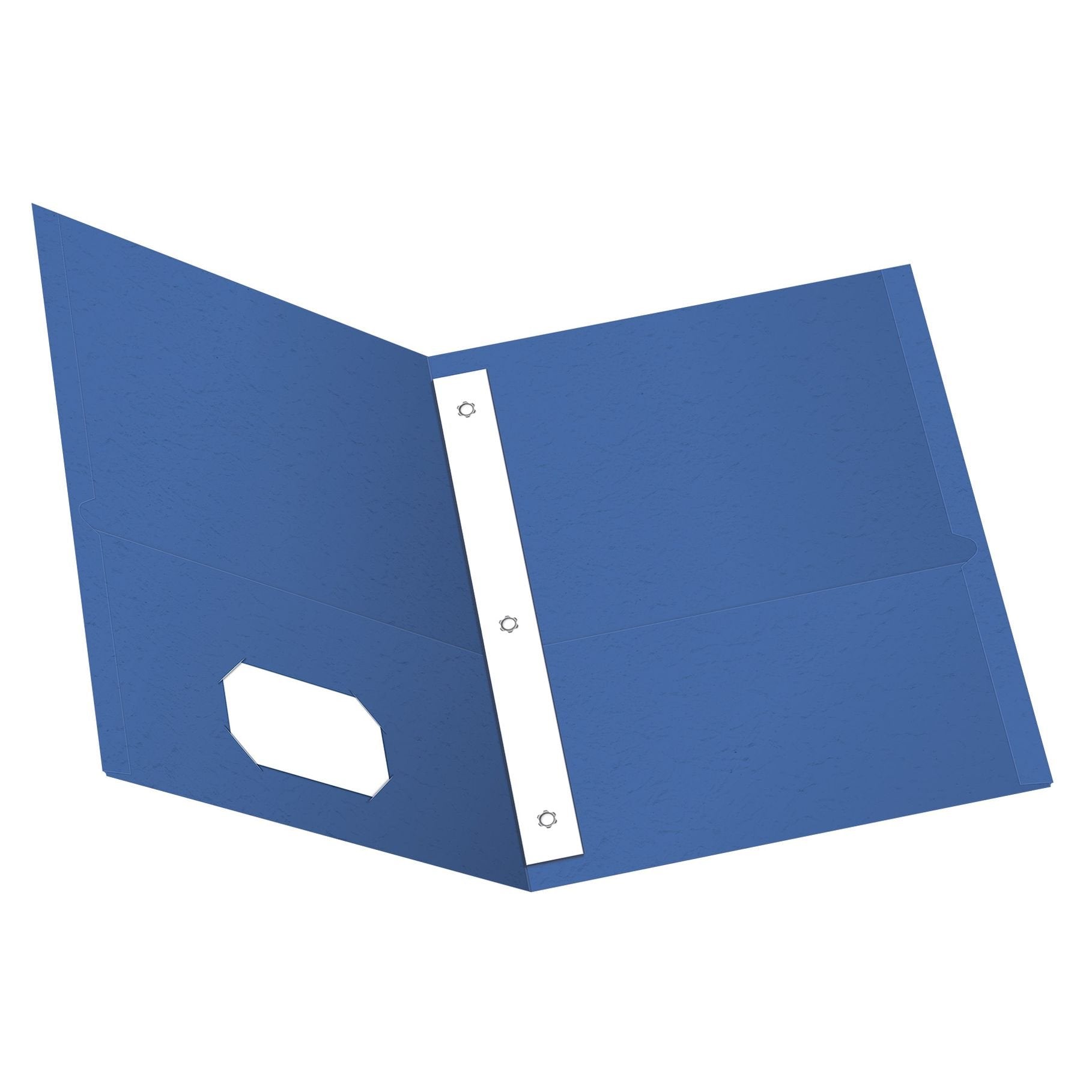 Oxford Twin Pocket Folders With Fasteners, Letter Size, Royal Blue, 25 Per Box (57712)