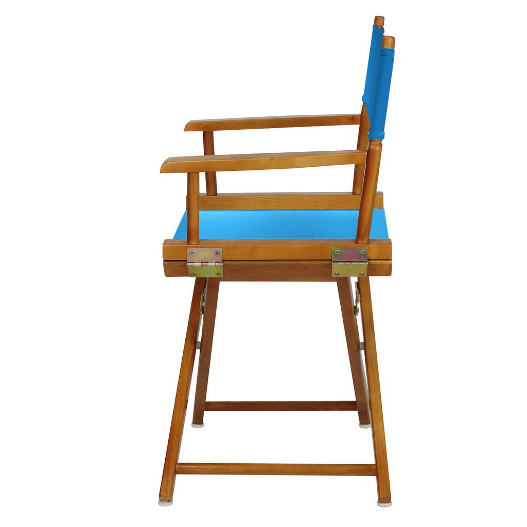 Casual Home 200-55/021-27 Director'S Chair Canvas 18" - Classic Height Honey Oakframe/Turquoise