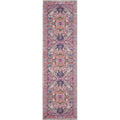 Nourison Passion Bohemian Light Grey/Pink 22 x 10 Area -Rug, Easy -Cleaning, Non Shedding, Bed Room, Living Room, Dining Room,