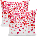 Valentines Pillow Covers 24X24 Inch Set Of 2,Pink Love Heart Throw Pillows Case,Valentine'S Day Mother'S Day Anniversary Decorat