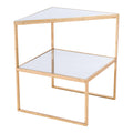 Zuo Modern Planes Side Table Gold & Mirror