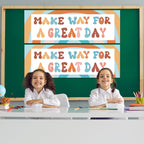 Qoubai Groovy Classroom Welcome Banner And Poster For Teachers Hippie Motivational And Inspirational Banner Decor For Preschool