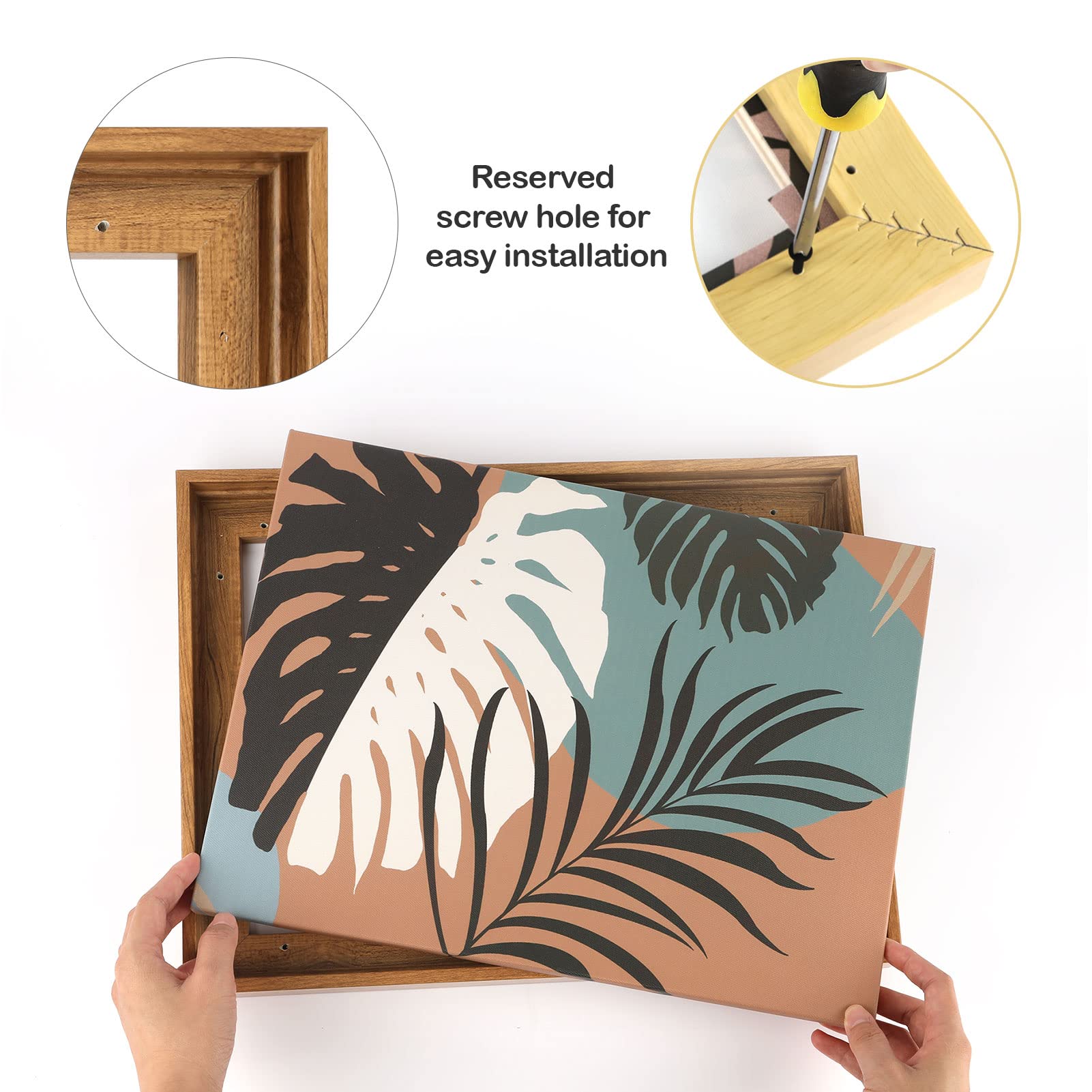 Folkor Floating Frame For 8X10 Inch Canvas Painting 0.6-0.8    Deep, 2 Pack Floater Frame For Canvas Prints, Art Frame For Wall