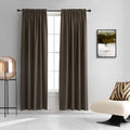 DONREN Insulated Curtains Blackout Draperies - Triple Weave Microfiber Home Thermal Insulated Solid Rod Pocket Blackout Curtains