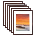 BSRHOME 11x14 Picture Frame Set of 6, Display Pictures 8x10 with Mat or 11x14 Without Mat for Wall Tabletop Vertical Horizontal 
