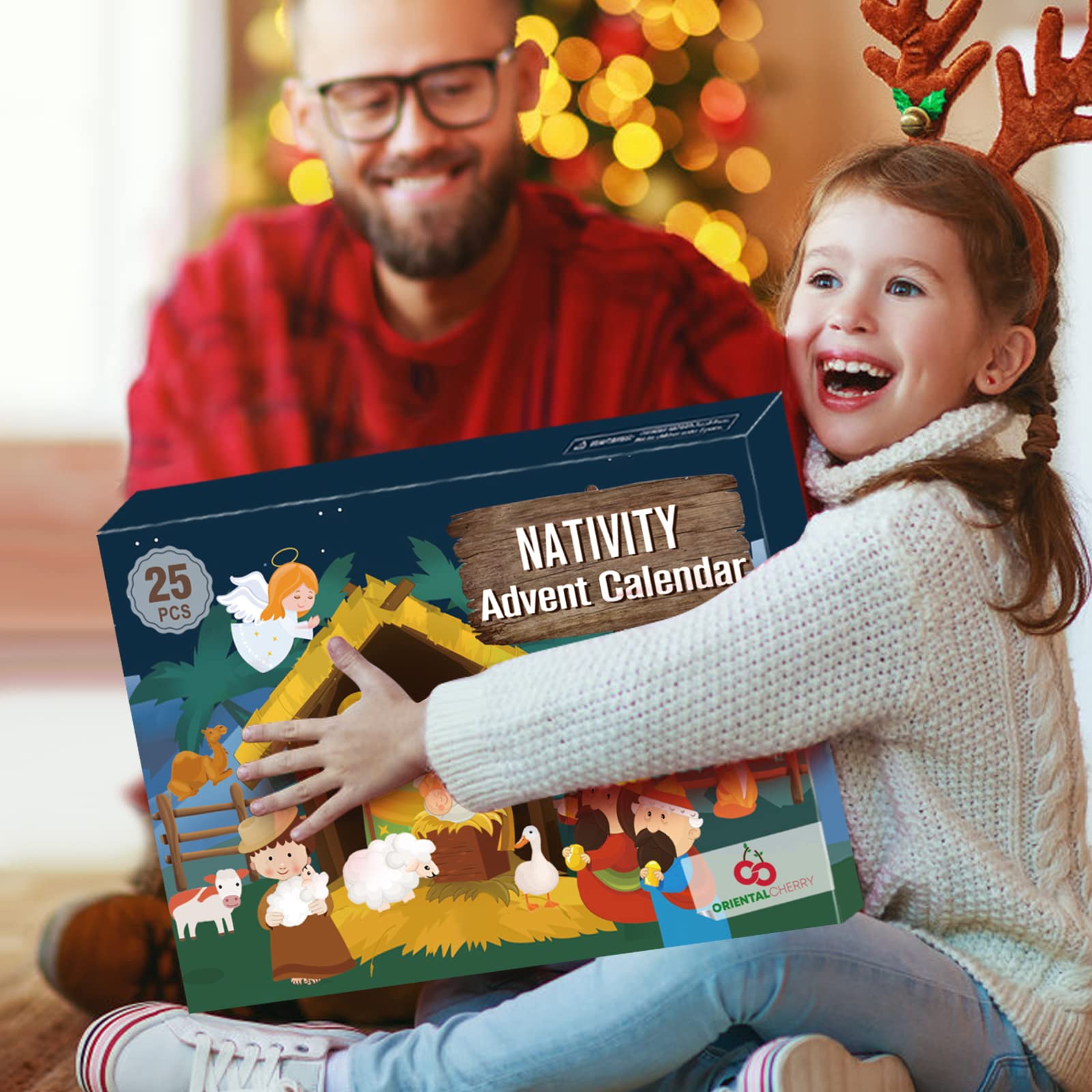 Advent Calendar 2024-25 Days Of Christmas Nativity Scene Set - Countdown To For Kids Boys Girls Children Toddler Teens Indoor To