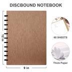 Yoment Discbound Notebook Refillable 5 Subject Notebook 8.6' X 12' Customizable Spiral Journal With Removable Pages 120 Disc P