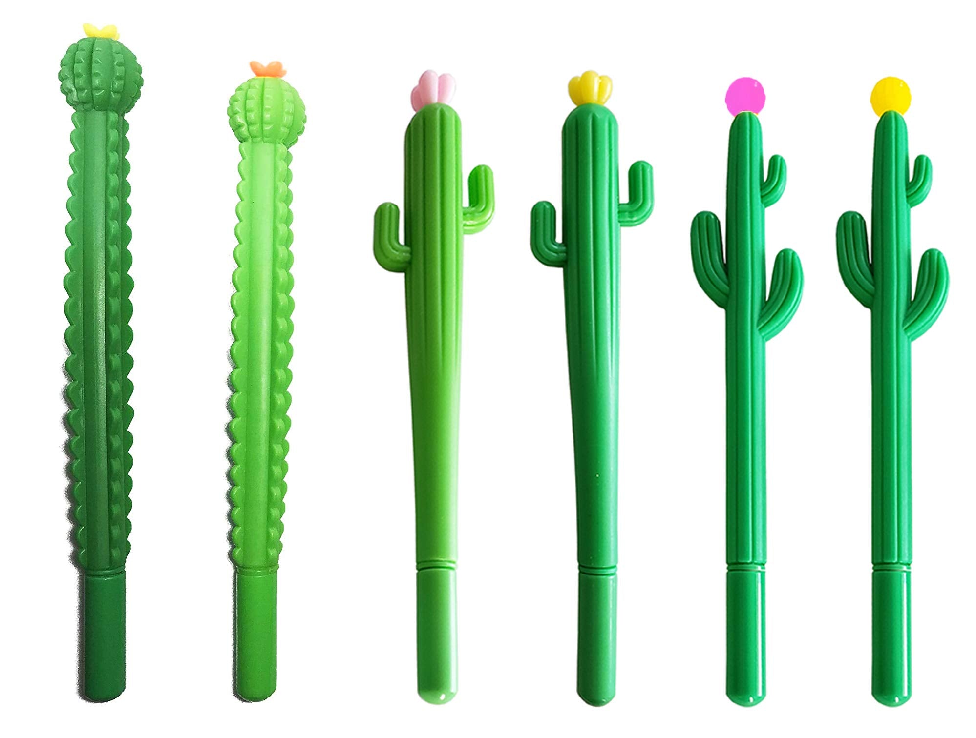 Set Of 6 Barrel Cactus Pens Saguaro Cactus Pens Assorted Gel Pens Cute Stationary Souvenir Pens Southwest Cowgirl (Assorted Sagu