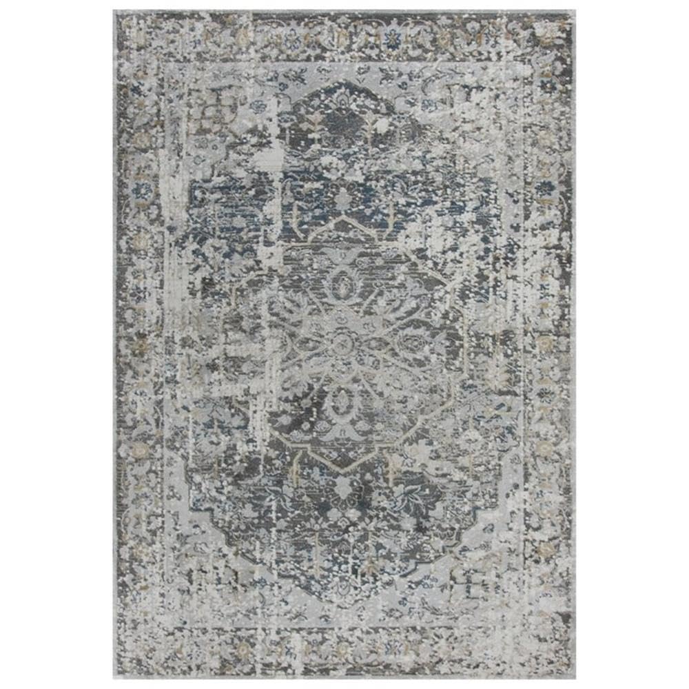 Alora Decor Lavish 3'11&quot; X 5'6&quot; Beige/Gray/Rust/Blue Power-Loomed Area Rug