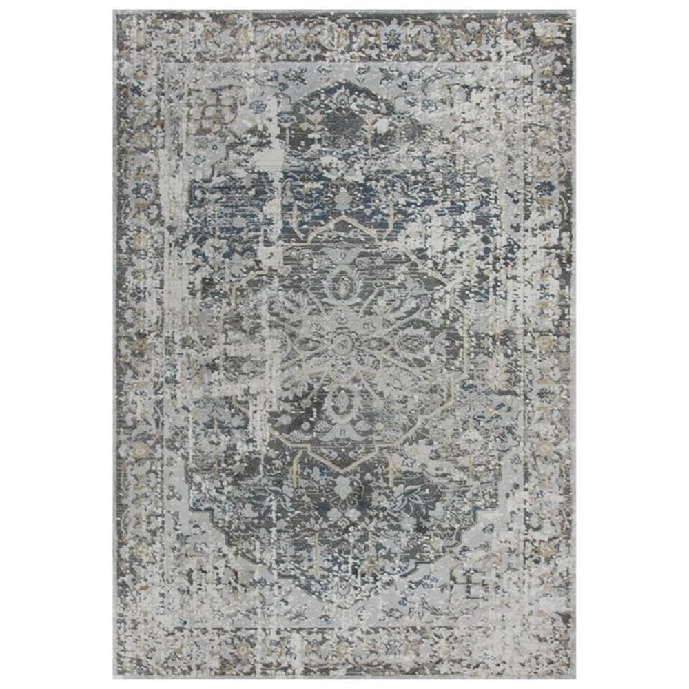 Alora Decor Lavish 3'11" X 5'6" Beige/Gray/Rust/Blue Power-Loomed Area Rug