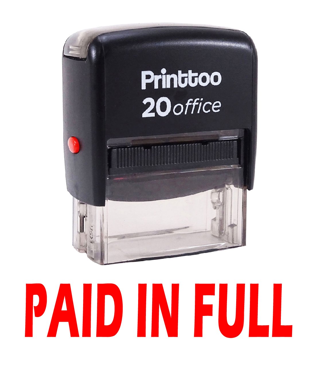 Printtoo Paid In Full Self Inking Rubber Stamp Office Stationary Custom Stamp-Red