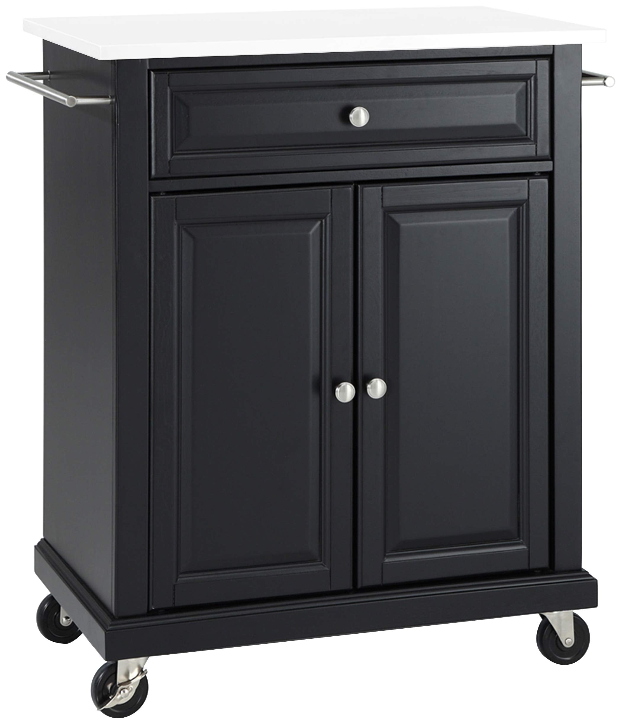 Crosley Furniture Compact Kitchen Island With Solid Gray Granite Top, Cherry