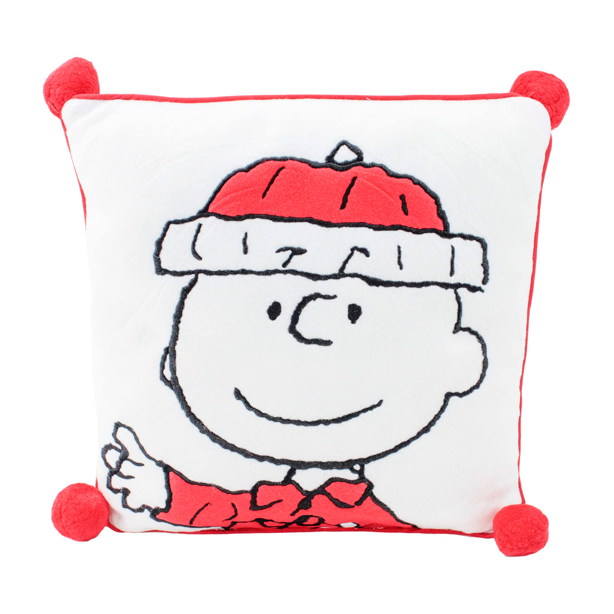 Dandee Peanuts | 14' Officially Licensed & Collectible Decorative Pillow | Charlie Brown, White