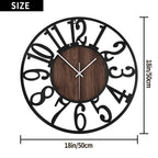 1St Owned Large Wall Clocks For Living Room Decor- Modern Decorative 20 Inch Silent Non Ticking Black Metal Clocks For Farmhouse