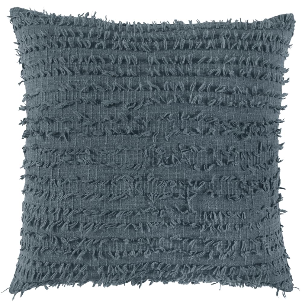 Rizzy Home 20" x 20" Down Filled Pillow with Woven Cotton Cover-Gray