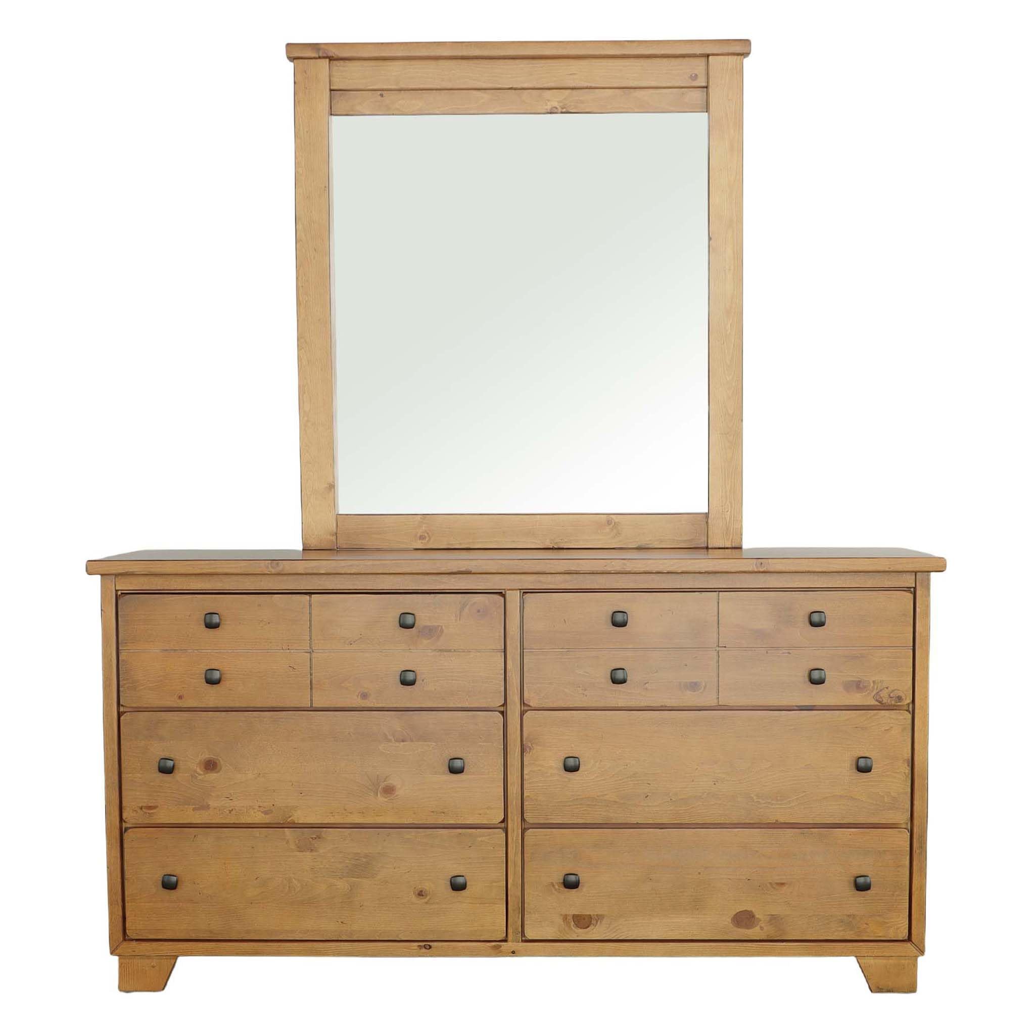 Progressive Furniture Diego Dresser And Mirror, Cinnamon Pine