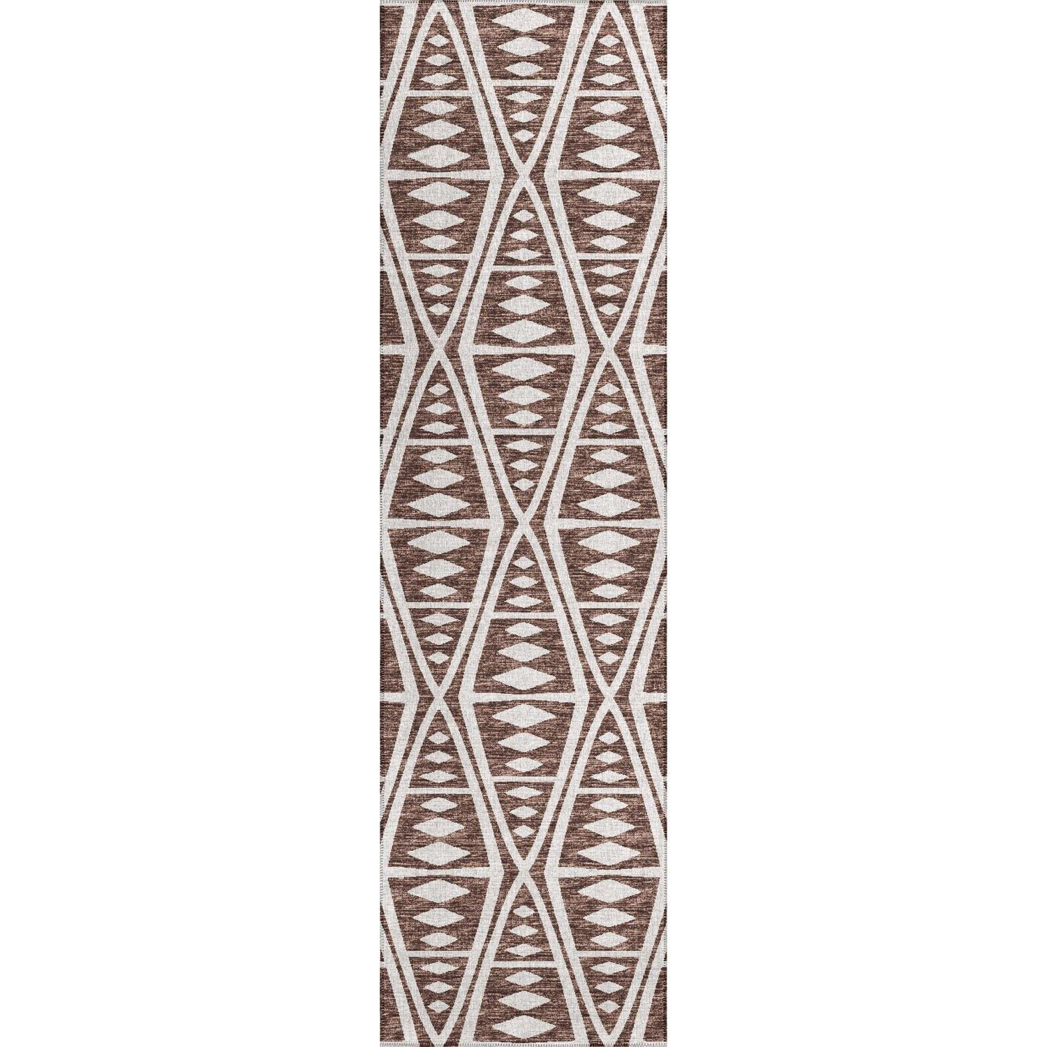 Sedona Sn6 Brown Southwestern Rug Runner 2' 3" X 12'