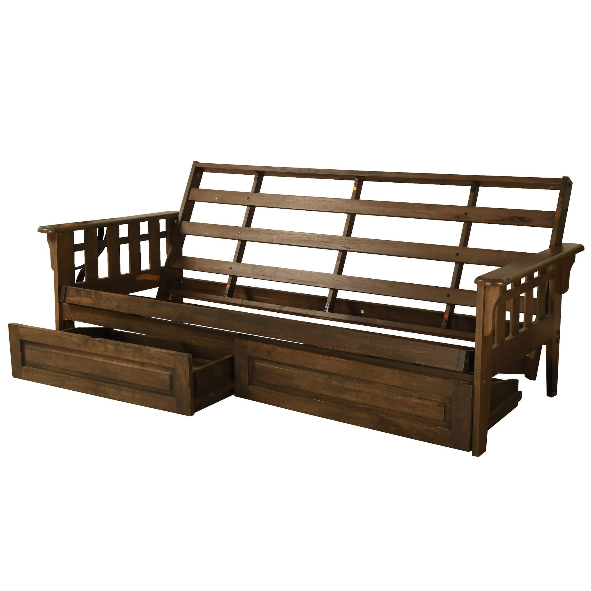 Kodiak Furniture Tucson Full Size Futon Frame with Storage Drawers