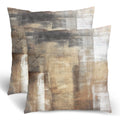 Brown Grey Pillow Covers 16X16 Set Of 2, Taupe Modern Abstract Art Painting Throw Pillows For Couch, Gray Beige Throw Pillowcase