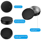 2 Oz Metal Round Tins Aluminum Tin Cans Salve Tins Containers With Screw Lid 10 Sheets Stickers For Salve Spice Candies Balms Ca