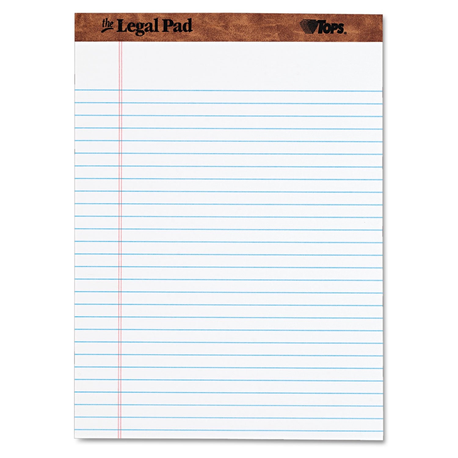 Tops 75330 'The Legal Pad' Ruled Pads, Legal/Wide, 8 1/2 X 11 3/4, White, 50 Sheets