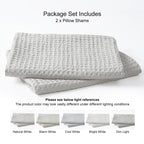 Phf Ultra Soft Waffle Weave Pillowcases King Size 20' X 36' 2 Pack, No Insert, Breathable Skin-Friendly Pillow Shams, Decorative Waffle Weave Pillow Case Covers, Light Grey