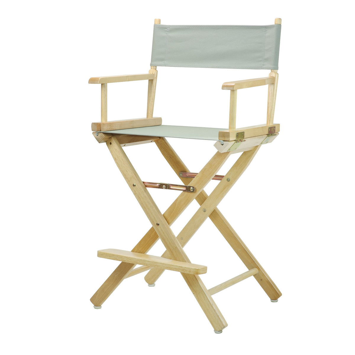 Casual Home 24&quot; Director'S Chair Natural Frame With Grey Canvas, Counter Height