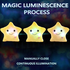 Sofipal Creative Twinkle Star Shaped Plush Pillow, Led Night Light Glowing Cushions Plush Stuffed Toys Gifts For Kids, Decoratio