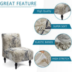 Liykimt Armless Accent Chair Cover Slipcover,Slipper Chair Cover Super Fit Stretch Spandex Removable Washable For Armless Chair