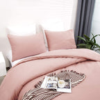 Houseri Pink Comforter Set Twin For Girls Light Pink Bedding Comforter Twin Size Blush Pink Comforter Sets Toddlers Rose Pink Be