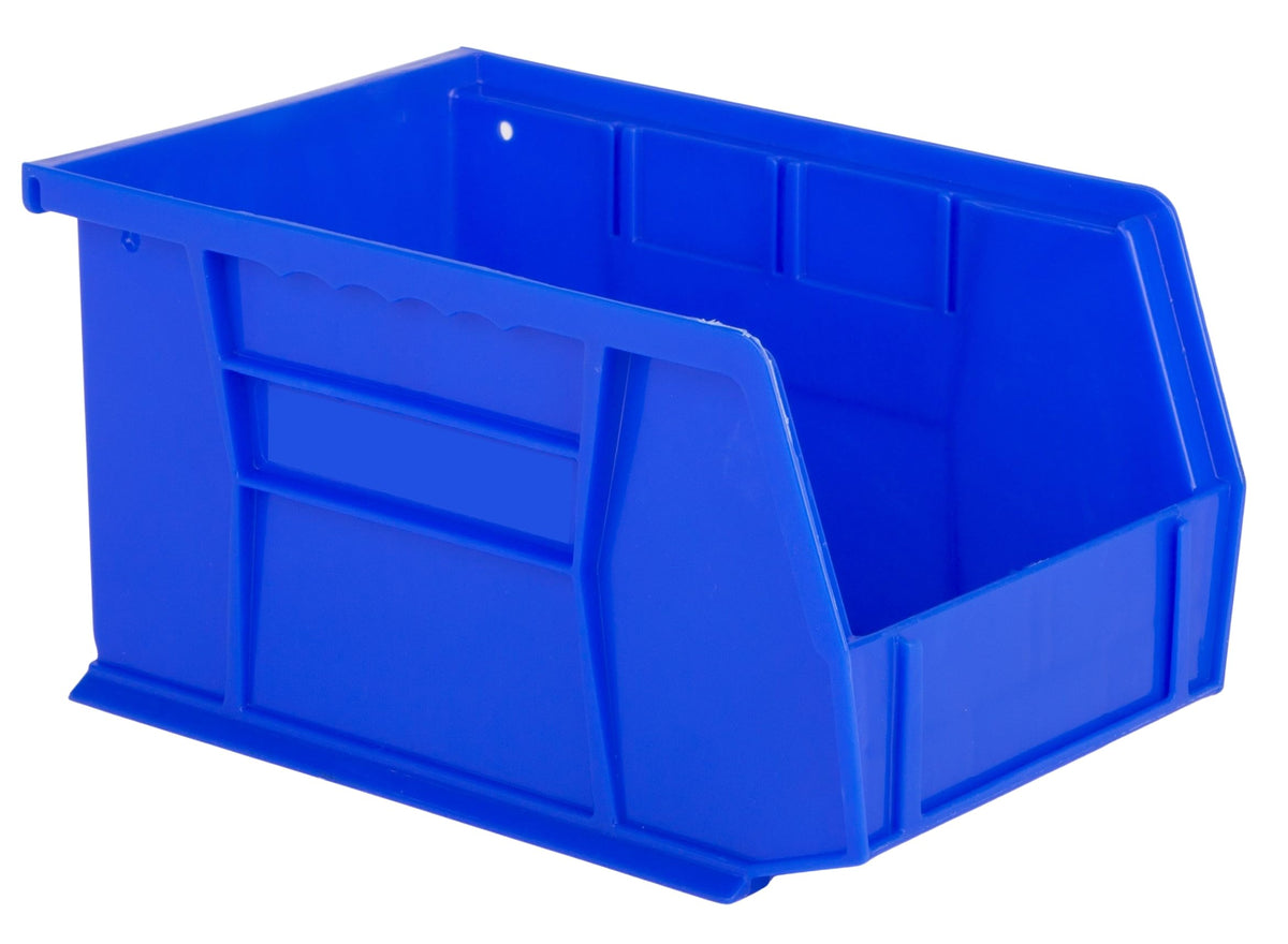 Hudson Exchange 9-1/2'' x 6'' x 5'' Plastic Stackable Storage Bin and Hanging Container (Blue)