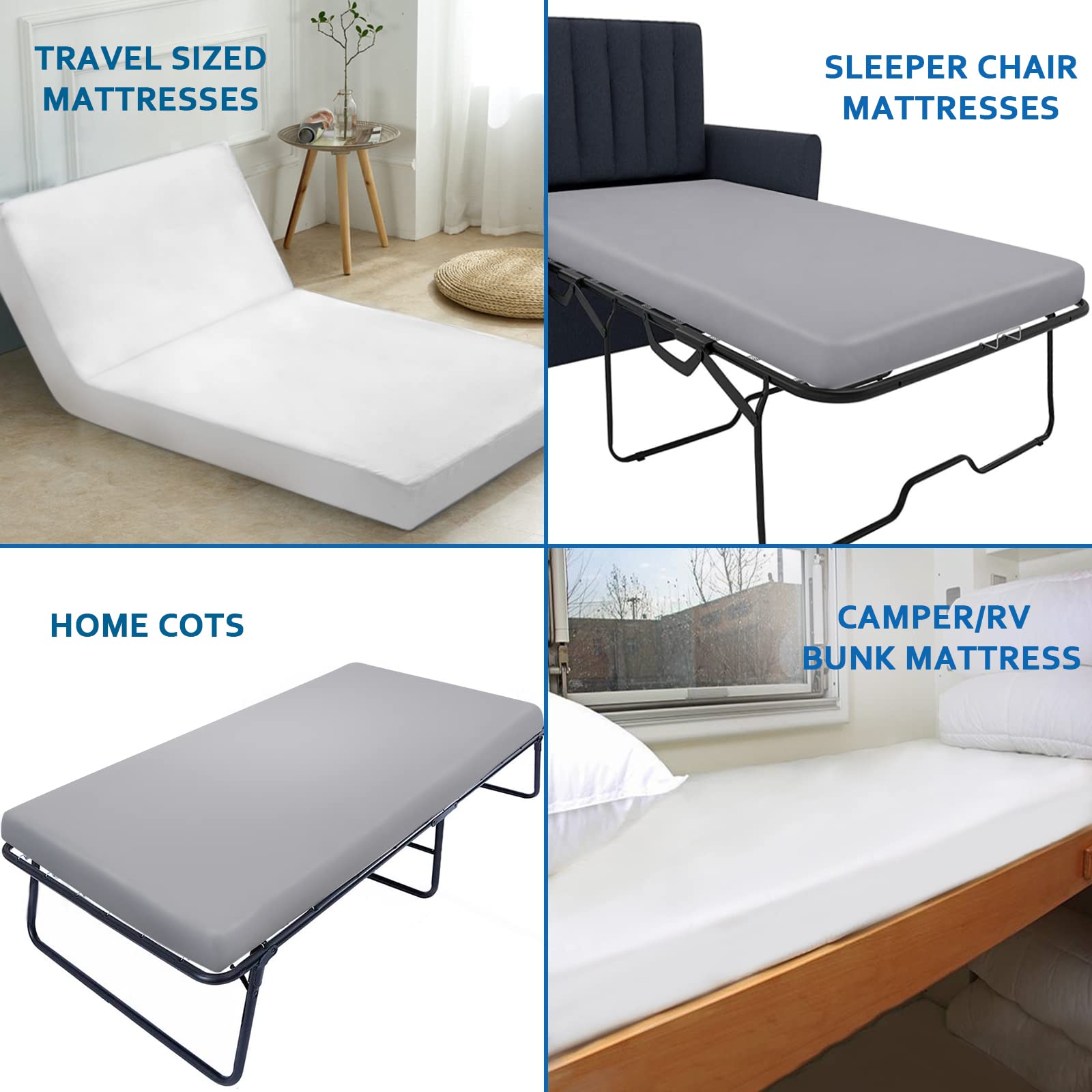 Cot Sheets 30'' X 80'', Cot Size Mattress Sheet Fitted With Narrow Twin/Camp Rvs Bunk/Guest Beds/Camping Cot/Travel Trailers/Spi