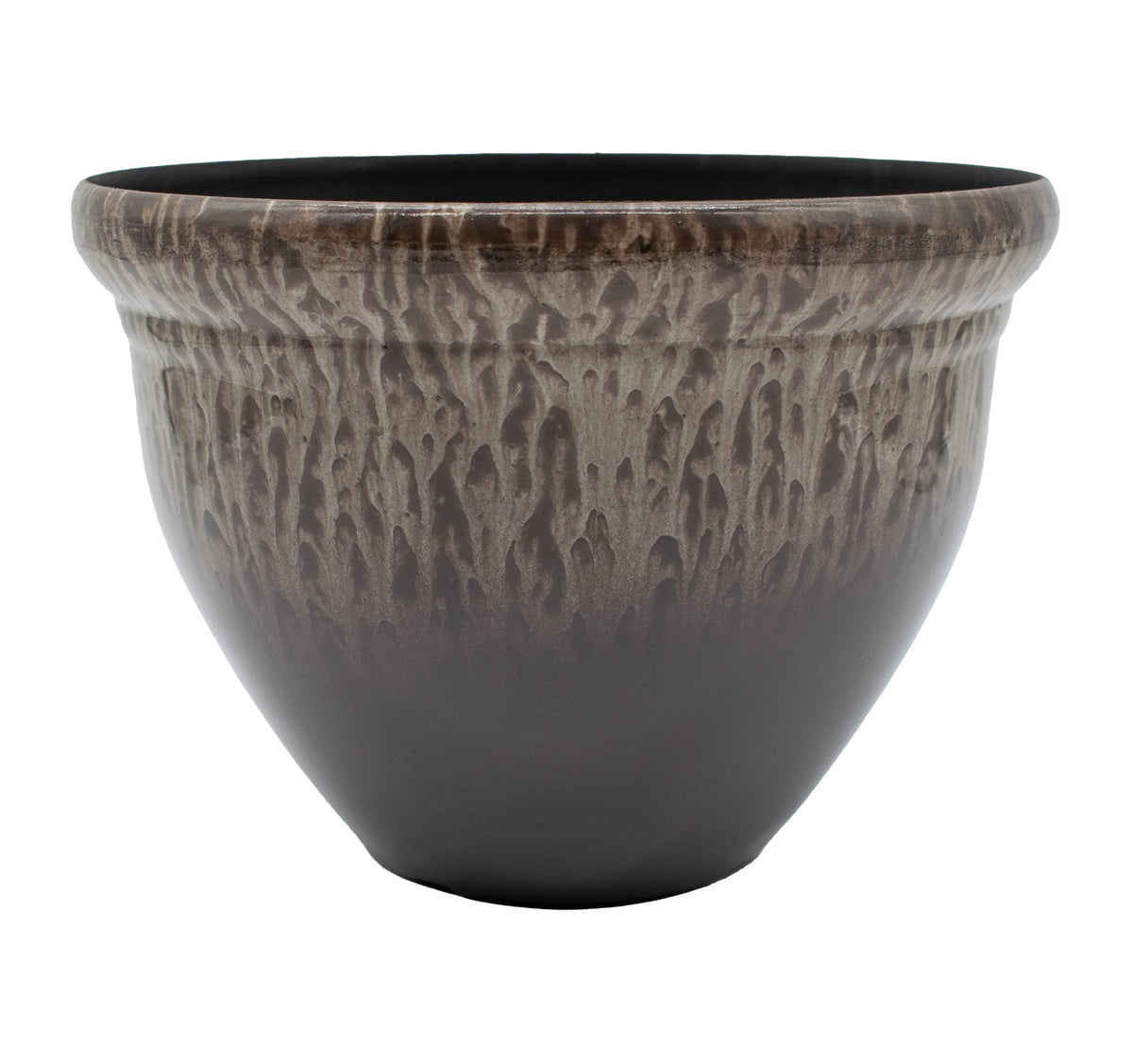 The Hc Companies 9 Inch Pizzazz Decorative Round Planter - Lightweight Premium Resin Plant Pot With A Ceramic Look For Indoor Ou